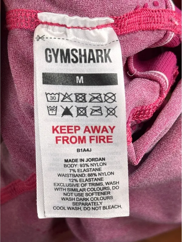 Gymshark Vital Seamless 2.0 Shorts Pink Marl High Waisted Workout Gym Size M - Image 6