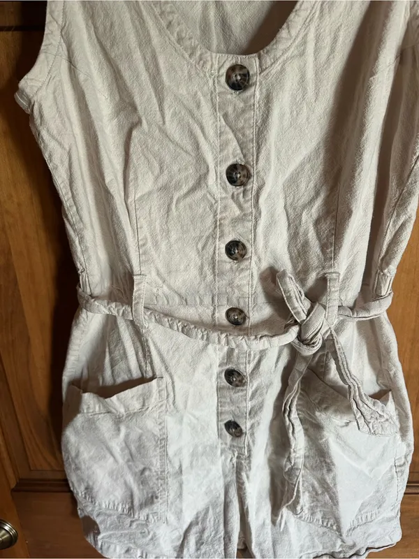 Toad&Co Cream hemp Sleeveless Button - Image 5
