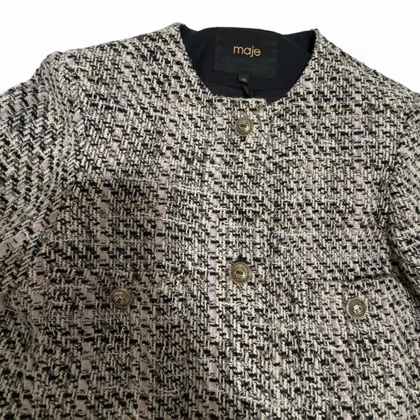 Maje Elegant Tweed Jacket Size S - Image 2