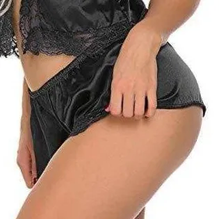 Rematt 2 Piece Black Lingerie, Sleepwear, Pajama, Cami Set Size: Small - Image 4