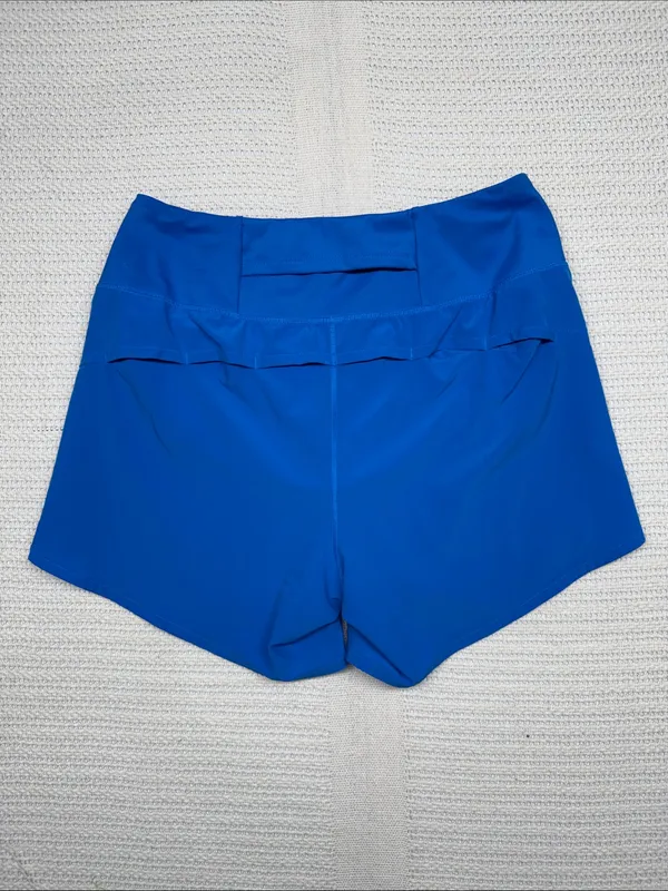 Brooks Run Happy Women's Royal Blue Running Shorts with Yellow Logo - Image 7