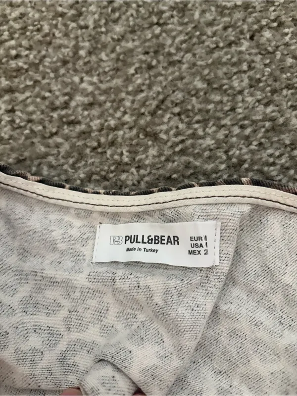 Pull&Bear Brown Leopard Halter Tank Top - Image 5
