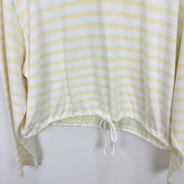 Madewell The Perfect Tie-Waist Tee in Allday Jersey Striped Pineapple M NWT - Image 9