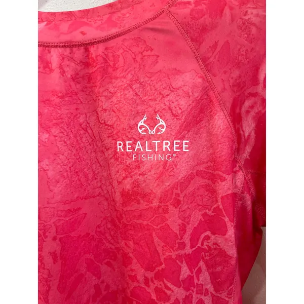 Realtree Fishing Pink Camo Long Sleeve Shirt‎ Small Outdoors Performance Top - Image 6
