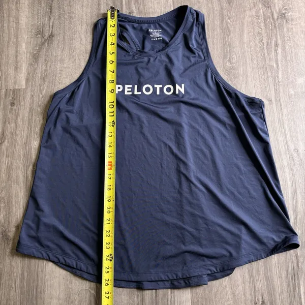 Peloton Tank Top Shirt Women's Size 1X Blue White Racerback NWOT - Image 6