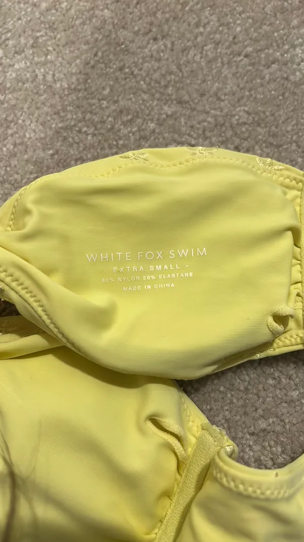 Yellow White Fox Bikini XSMALL - Image 2