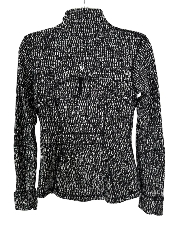 Lululemon Define Jacket Zip Front‎ Knotted Jacquard Black White Women’s size 6 - Image 7