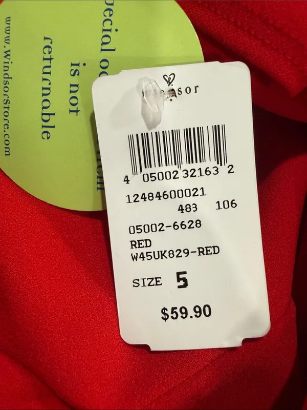 NWT WINDSOR Elegant Red Off-Shoulder Evening Gown Size 5/6 - Image 16