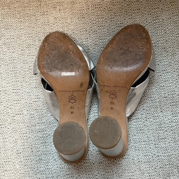 Loeffler Randall Celeste Silver Knot‎ Heeled Mule Sandal Size 6.5 - Image 12