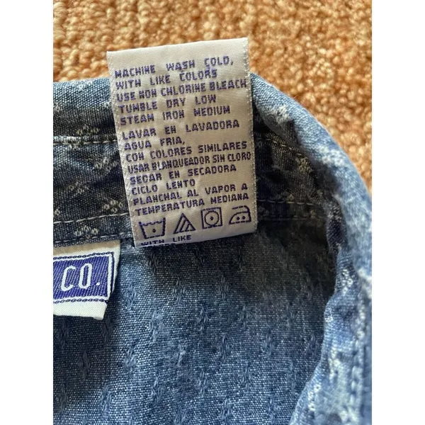 Erika Collection Blue Denim Mini Short Sleeve Cotton Women’s Dress Size M - Image 3