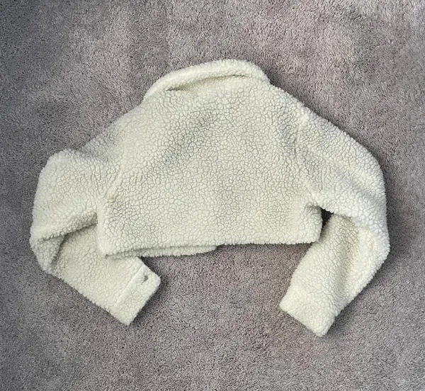 Naked Wardrobe Cropped Sherpa Jacket - Image 3