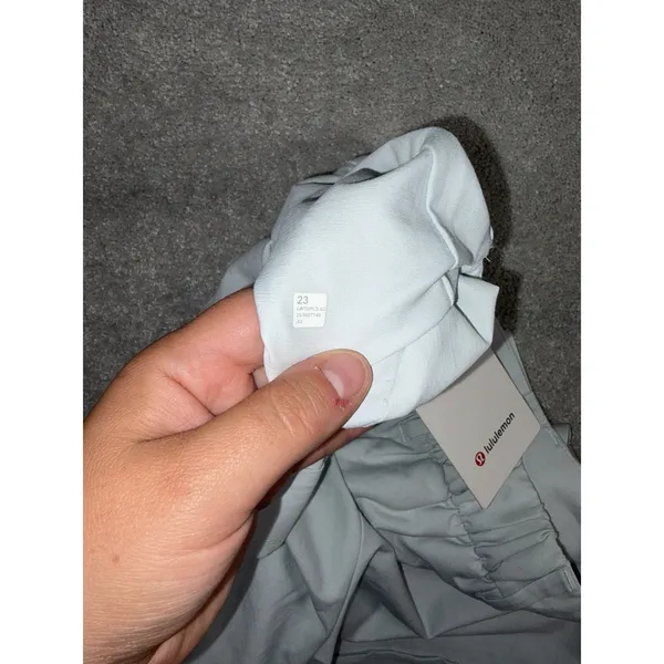 Lululemon Lululinen HR Short 6" Size 23 Womens Linen Shorts Ocean Air Blue - Image 7