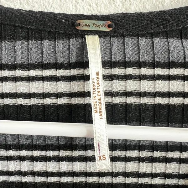 Free People Striped Wrap Top Always With Me Tee‎ Boho Casual Minimalist XS - Image 5
