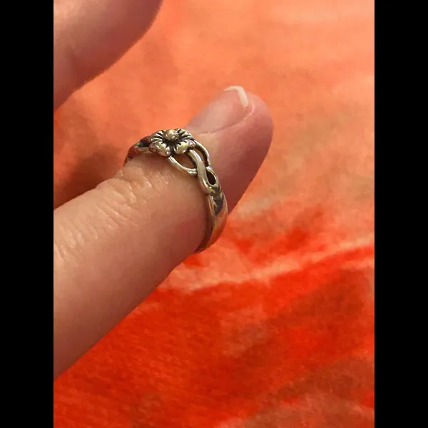 Fashion 925 Sterling silver Knuckle Ring Open toe Rings Women Adjustable flower - Image 3