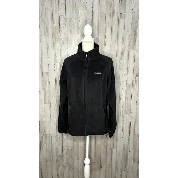 Columbia Women's Fleece Jacket Black Size‎ Large Casual Mid-Length Zip-Up - Image 2