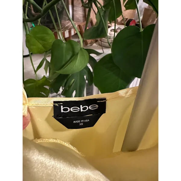 Vintage Y2K Bebe "Liquid Gold" Satin Mini‎ Dress - Image 3