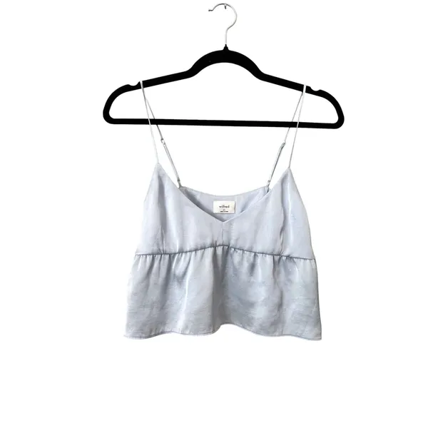 ARITZIA Wilfred Lover Satin Cropped Camisole Heatwave Blue X-Small - Image 2