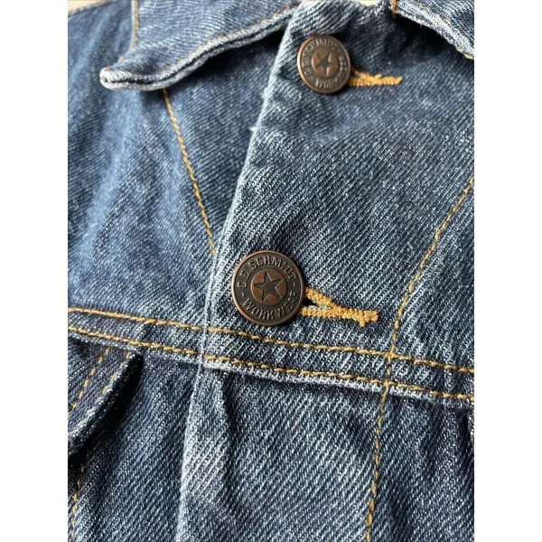 C.E. Schmidt Blue Jean‎ Denim Jacket Womens M Cotton Casual - Image 2
