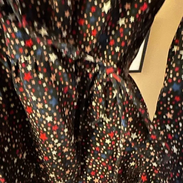 Madewell silk tie ruffle Star blouse small - Image 5