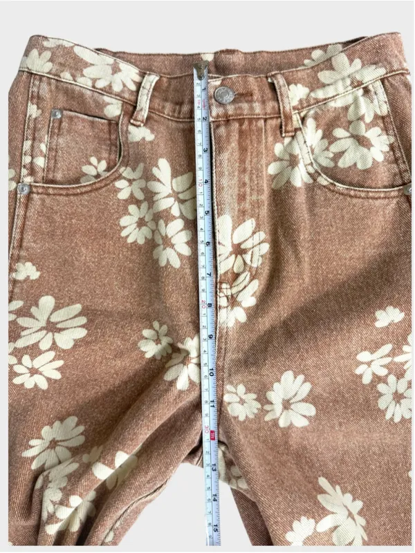 Entro Floral Print Barrel Pants Size S - Image 8