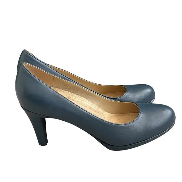 Naturalizer Michelle Pumps Leather Shoes Navy Women’s Size 9 Classic Neutral - Image 2
