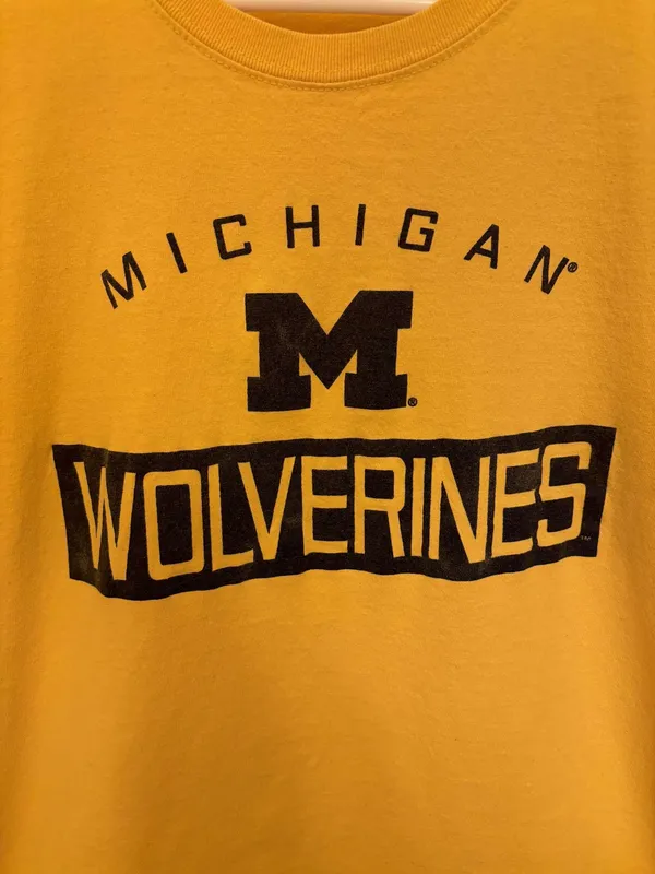 Michigan Wolverines Vintage Yellow Y2K T-Shirt - Image 3