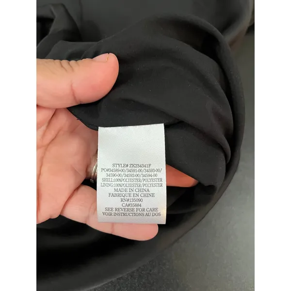 Z Supply Europa Poly Sheen‎ Skirt Black Satin Minimalist Quiet Luxury XL New - Image 8