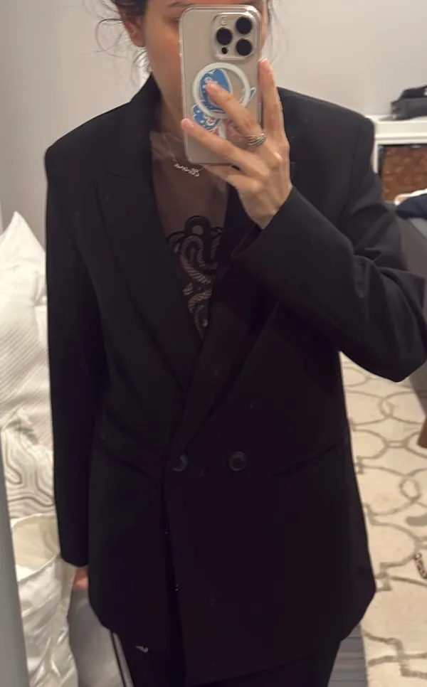 ZARA Blazer Jacket Double-Breasted Oversized - Image 5