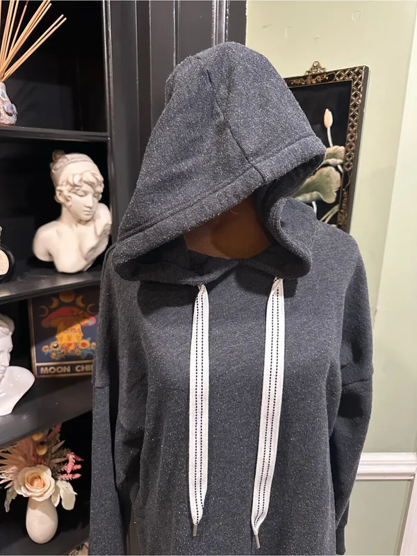 Aerie Oversized Longline Hoodie with Striped Drawstrings – Size M - Image 3