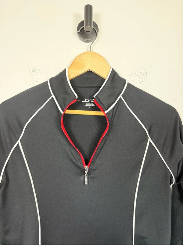 Jofit Women’s Performance Quarter Zip Pullover Golf Tennis Athletic Top S Black - Image 6