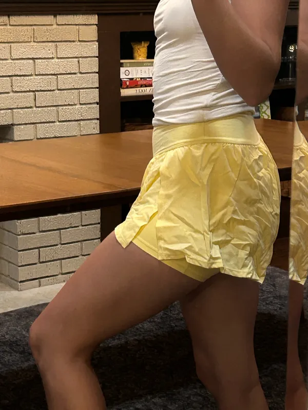 Yellow Joy Lab Cross Waisted Shorts - Image 5