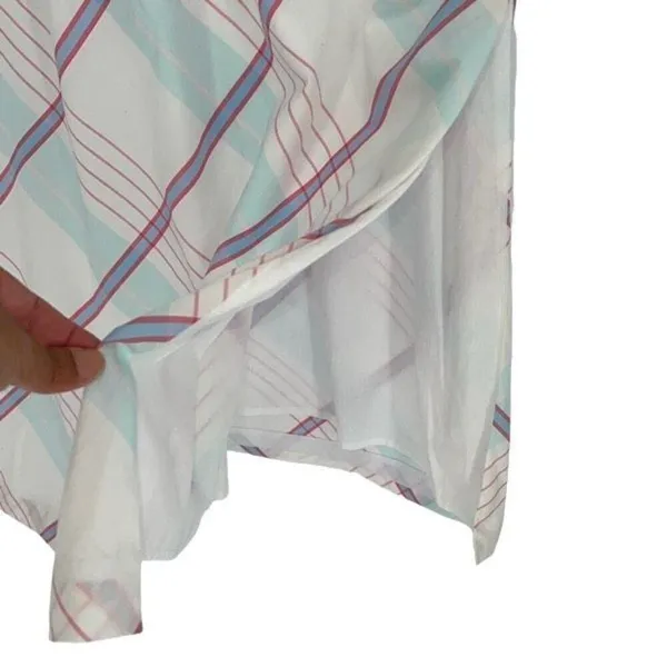 Petit Peony Kate Caftan Women's Plaid Collared Sleeveless Dress Multicolor Large - Image 5