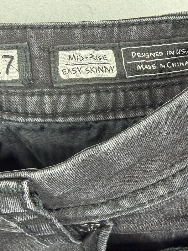 Miss Me Easy Skinny Jeans Womens 27 Black Sequin Bling Y2K Western - Image 6