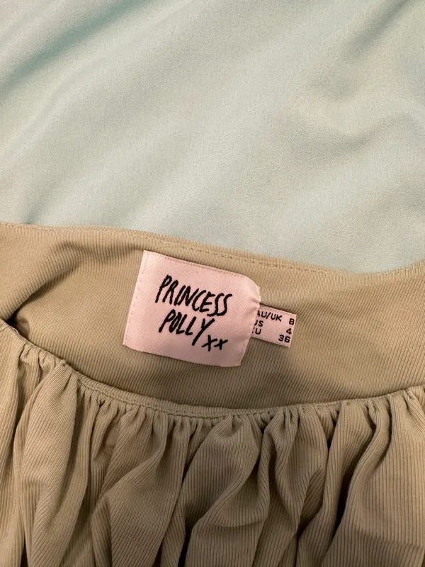 Princess Polly Sage Green Crop Top - Image 5