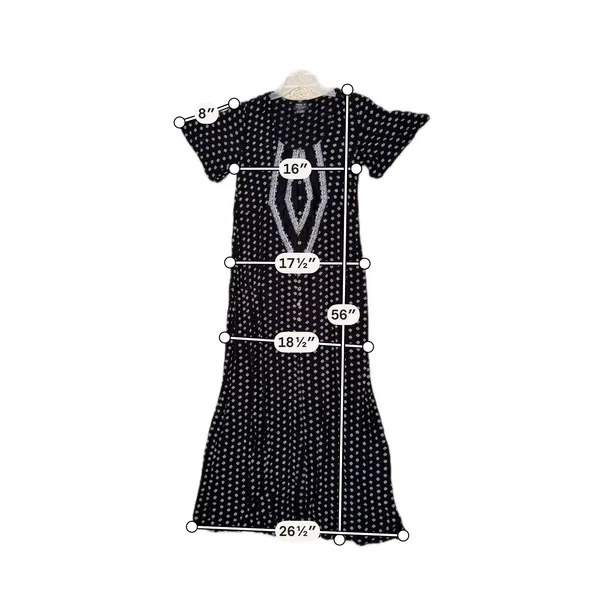 O'Neill Cynthia Vincent Camara Caftan Embroidered Boho Festival Maxi Dress S - Image 6