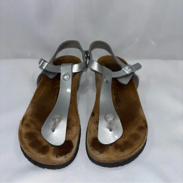 Papillio Women's Ashley Ankle Strap Thong Sandal in metallic silver - Image 2