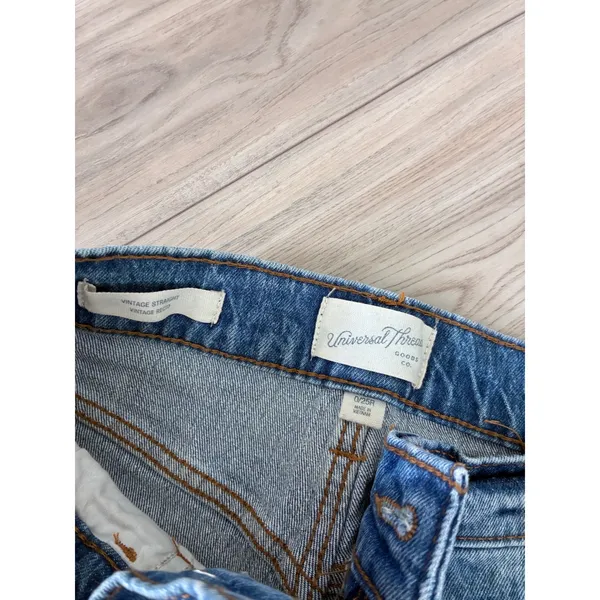 Universal Thread Vintage Straight Leg Jeans Medium Wash Blue Denim Size 0/25R - Image 3