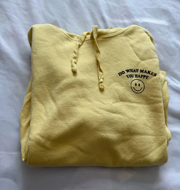 Yellow Tilly’s Smilely Face Hoodie - Image 4