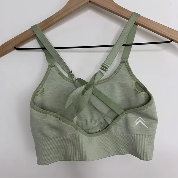 Oner Active Classic Seamless Sports Bra Pistacchio Marl Green Womens Small - Image 8