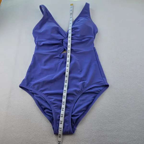 Kona Sol NWT Womens Purple Twist Front Keyhole One Piece Swimsuit Size M 8-10 - Image 10