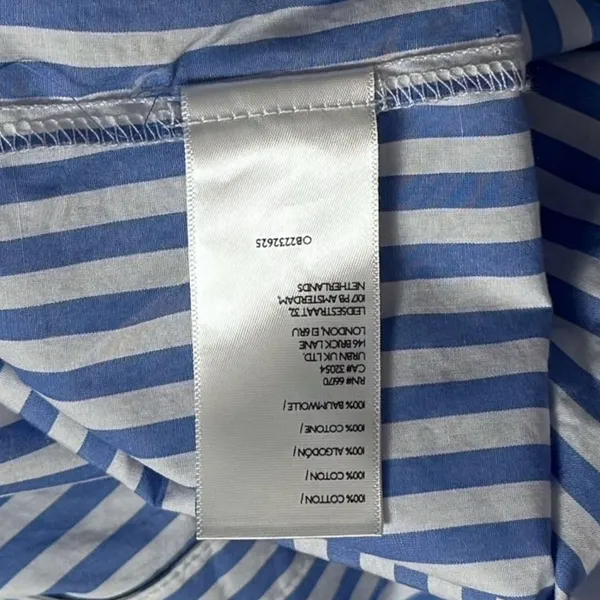 NEW Free People Sabine Striped‎ Articulated Button up Shirt Preppy Coastal XL - Image 12
