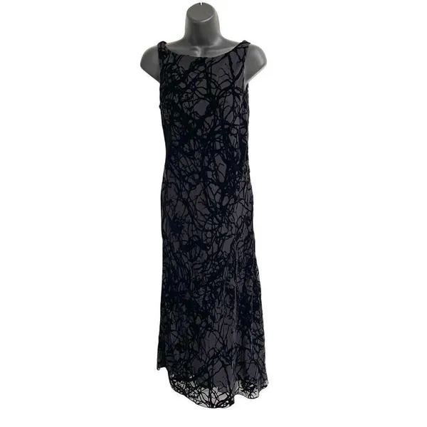 Vintage Slip Dress Y2K Jones New York‎ Women’s 4 Witchycore Goth Black Maxi NEW - Image 2