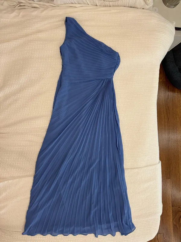 Ever New Midi Pleated Dress Blue Size 6 - Image 2