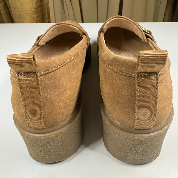 Naturalizer Soul Joyla Platform Loafers Tan Faux Suede Slip On Shoes 7M - Image 6