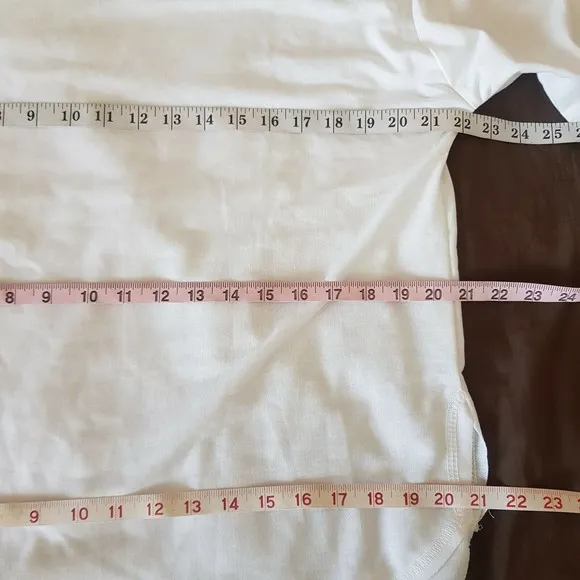 Womens Blouse Top Size Large White Long Sleeve Cotton Polyester minimalist - Image 7