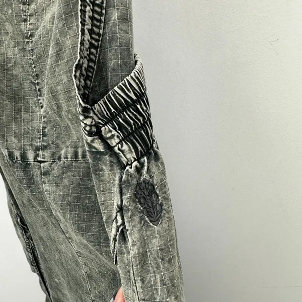 Free People Movement Split Rock Jumpsuit Grunge Boho Square Neck Backless Small - Image 8
