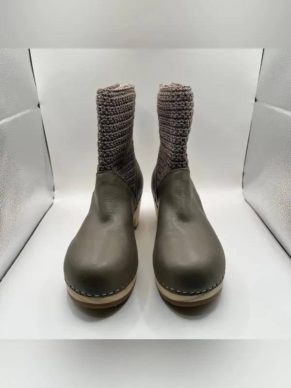 The Sak Paloma Clog Boot - Leather - Mushroom size 9 NWOB wood heel - Image 3