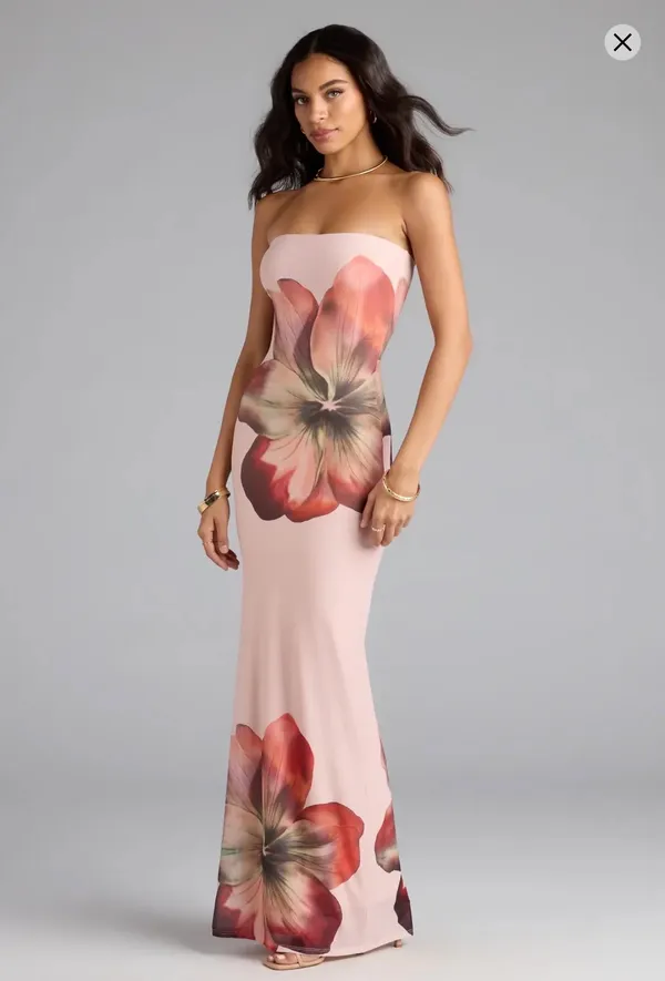 Windsor Floral Maxi Dress Pink - Image 4