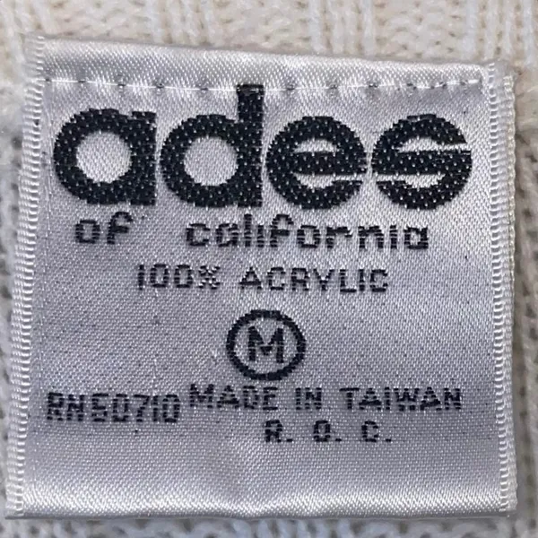 Vintage Ades of California Cream Long Cardigan Sweater Medium Cottagecore Duster - Image 3