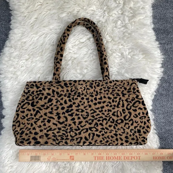 Cmz Leopard Cheetah Print Brown Black Shoulder Bag Boho Safari Grunge Mallcore - Image 5